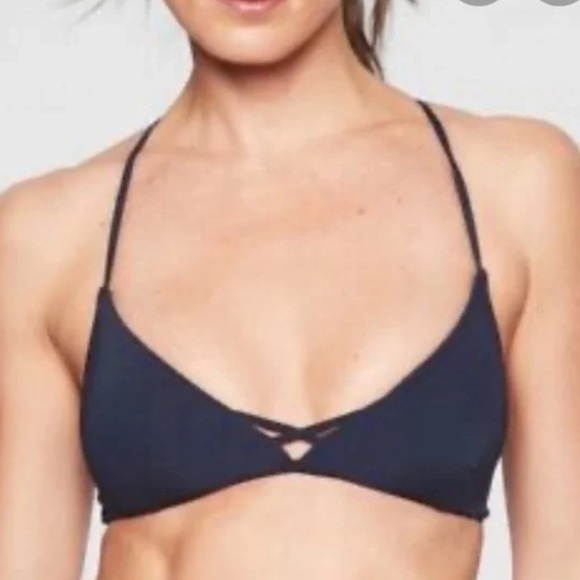 Athleta NWT Triangle Bikini Top Navy Blue XXS - Picture 3 of 8